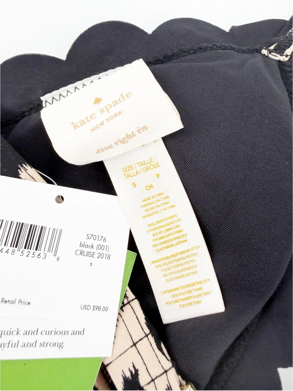 NWT Kate Spade Crystal Cove 2 Piece Triangle Bikini